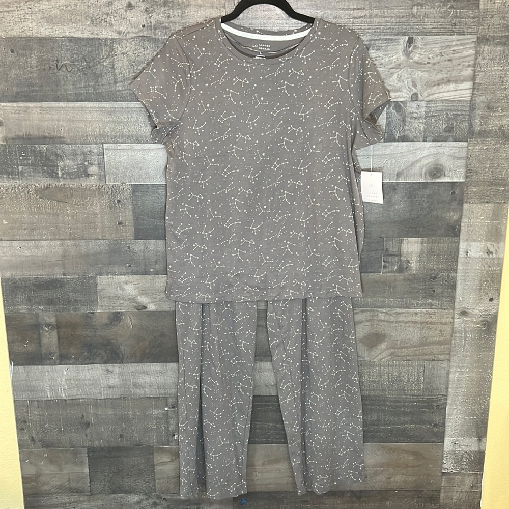 Gray with White Star Constellations Lauren Conrad Pajama Set
